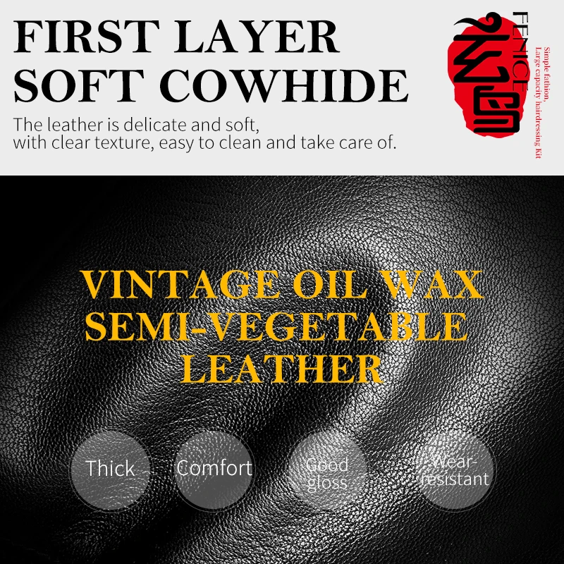 

Fenice High Quality Leather Hairdressing Scissors Kit Bag Pockets Multifunction Hairstylist Holster Pouch Holder Tools