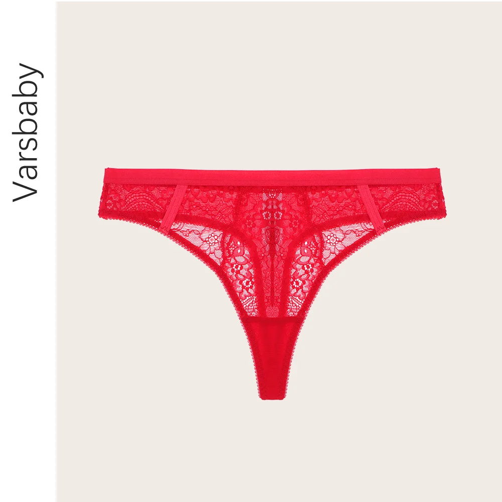 Новое поступление сексуальные кружевные стринги Varsbaby с низкой талией нижнее