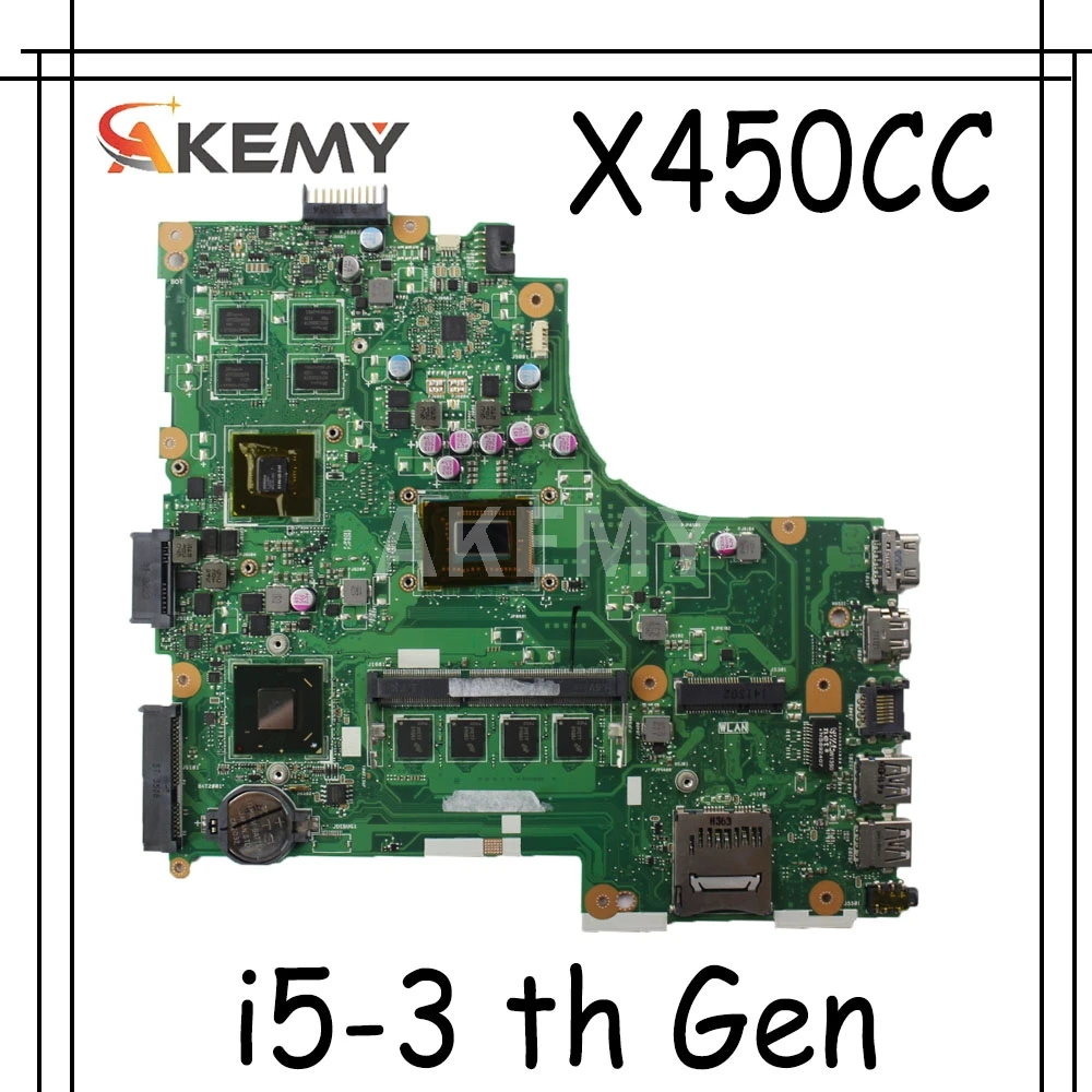 Akemy X450CC материнская плата для ноутбука Asus X450C X450 протестированный Оригинал 4GB RAM i5