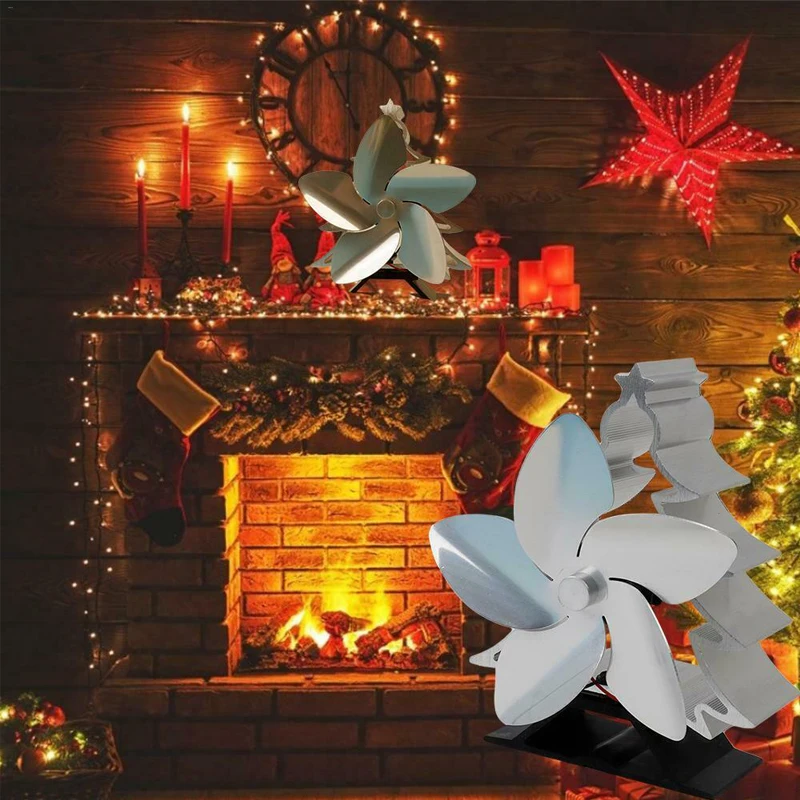 5 лопастей Домашний Вентилятор для камина вентилятор печи работающий от тепловой