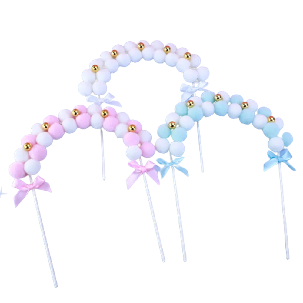 Топпер для торта мягкий розовый синий 1 шт. флаги украшения | Дом и сад