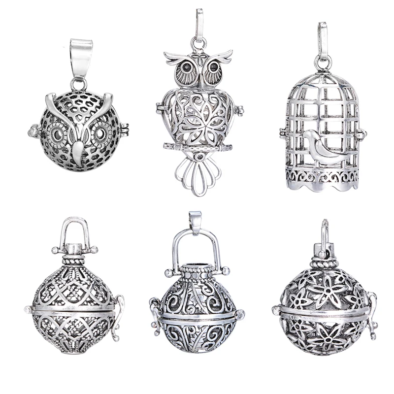 5 шт. античный серебряный шар для беременных пустотелая клетка кулон lokt