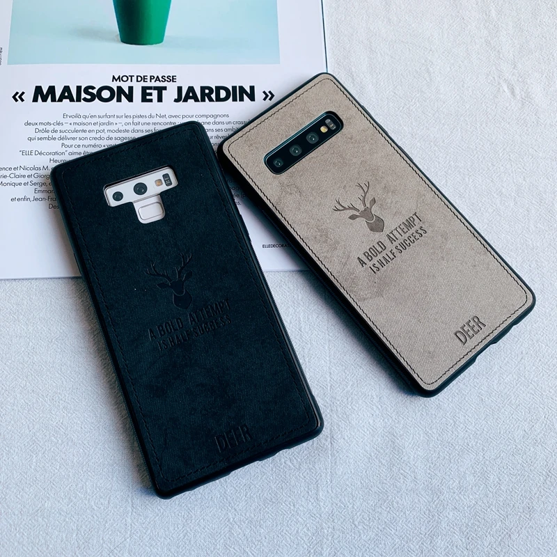 Мягкий ТПУ чехол с 3d-рисунком оленя для Samsung Galaxy S7 Edge S8 S9 S10 S10e Note 8 9 10 Plus M10 M20 M30 A10 A20