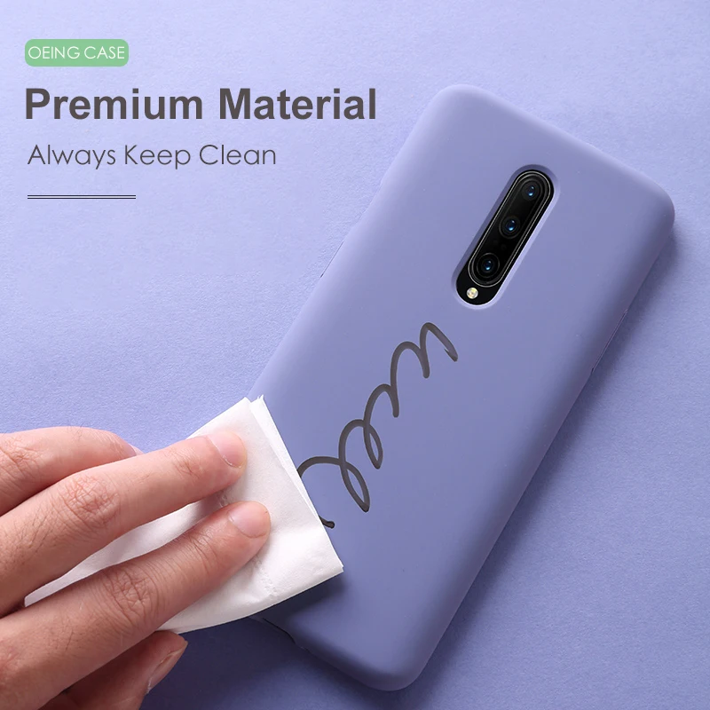 Для Oneplus 8 Pro 7 7T Чехол Оригинальный жидкий силиконовый чехол для One Plus 5 6 6T
