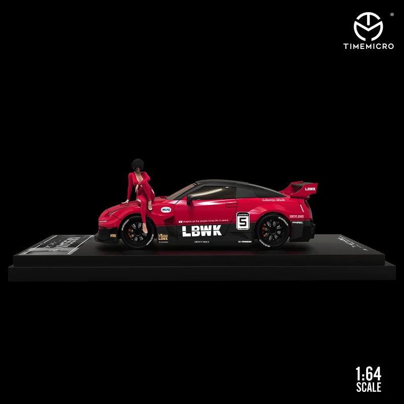 TimeMicro 1:64 LBWK Nissan GTR R35 LB 3 0 красный черный производительность литая модель