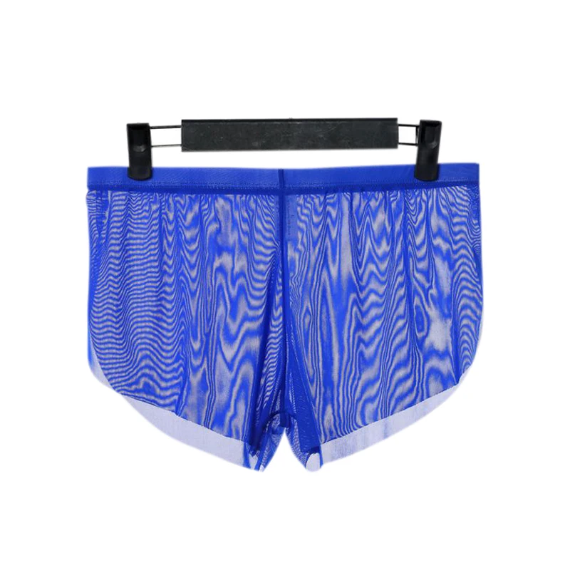 

Sexy Men Underwear Boxer Shorts Homewear Pants Soft Low-rise Mesh Semi-transparent Ultra-thin Underpants Cueca Men's Arrow Pants