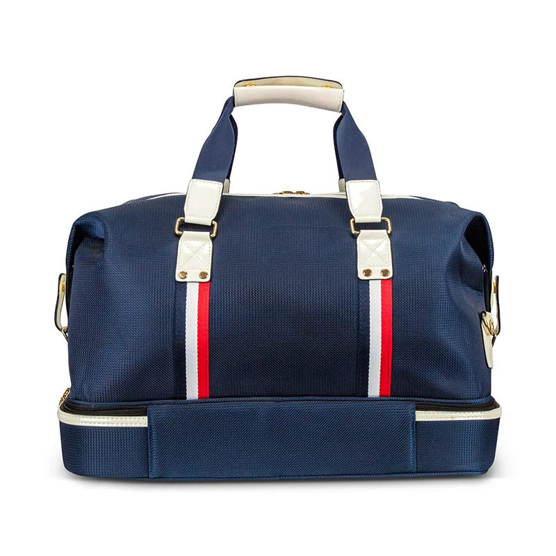 PLAYEAGLE Boston Bag British Style Double Layer Solid Bottom Waterproof Nylon Large Capacity Golf Boston Bag