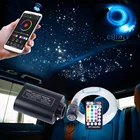 Волоконно-оптический светильник chilly, интеллектуальное приложение Bluetooth, 16 Вт, автомобильная Звездная подсветка, музыкальный Активный контроль, 3 м, 370 шт., оптическое волокно светодиодный ное освещение