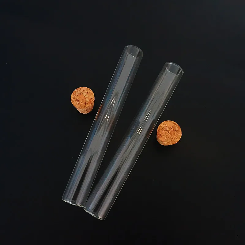 Прозрачная плоская стеклянная пробирка с пробковым стеклом 16 цветов 20x150 мм