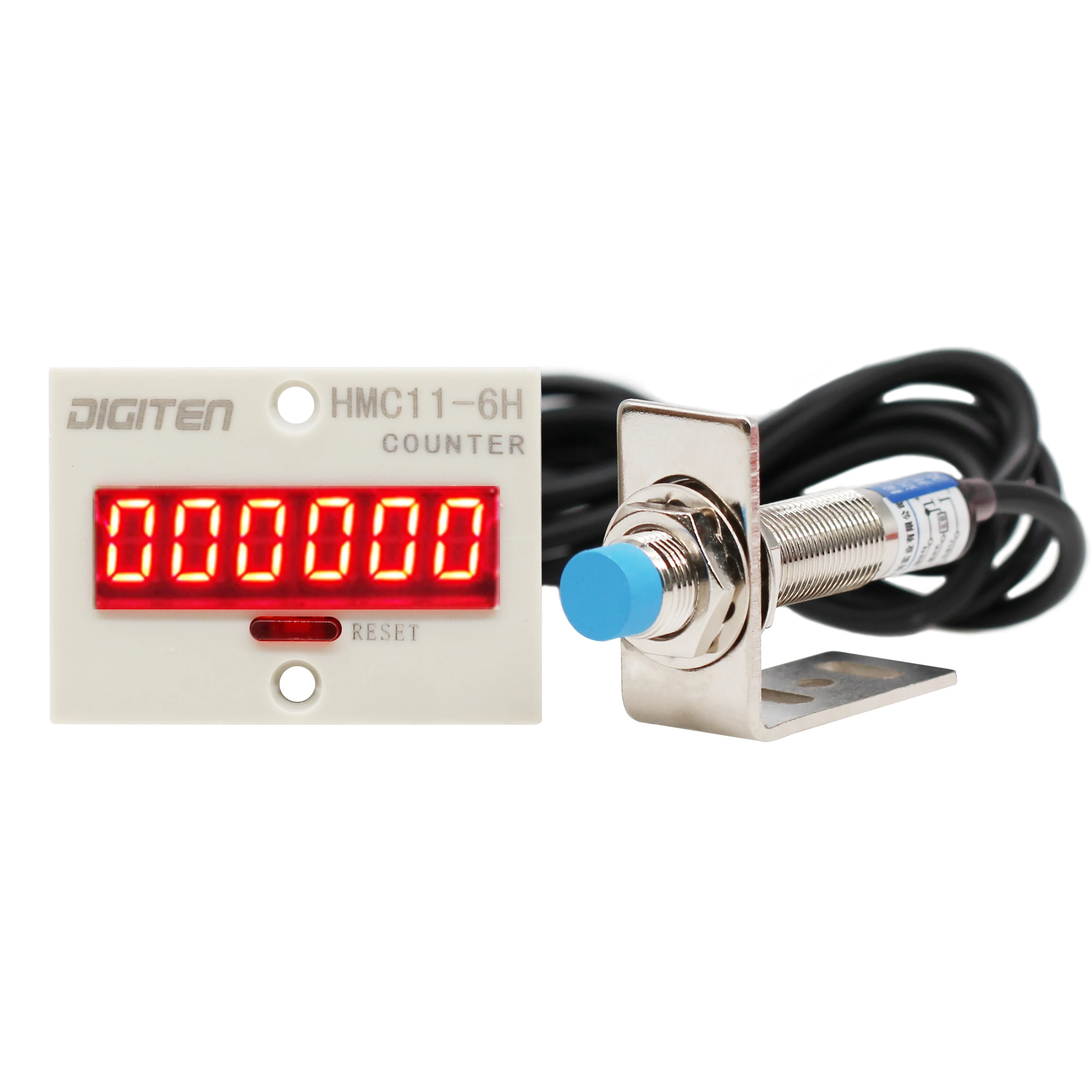 DIGITEN 12V 24VDC 6 значный 0 999999 светодиодный дисплей цифровой вверх счетчик + NPN датчик
