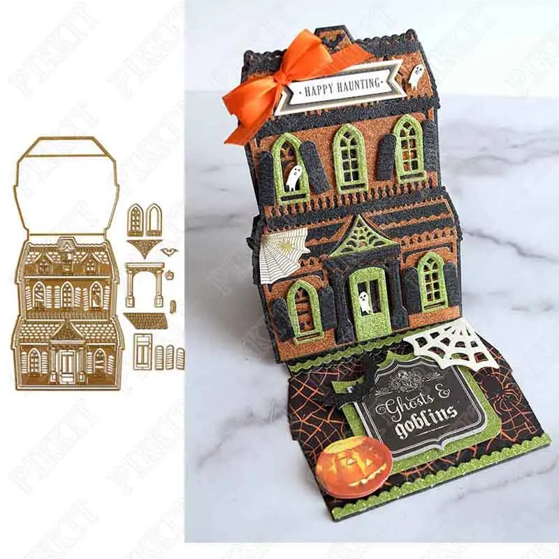 

Exquisite House Metal Cutting Dies For Diy Scrapbooking Crafts Dies Cut Maker Photo Album Template Handmade Decoration