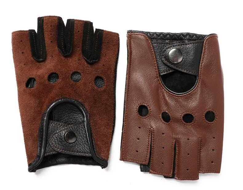 Перчатки мужские из натуральной кожи для вождения без подкладки 100% оленьей