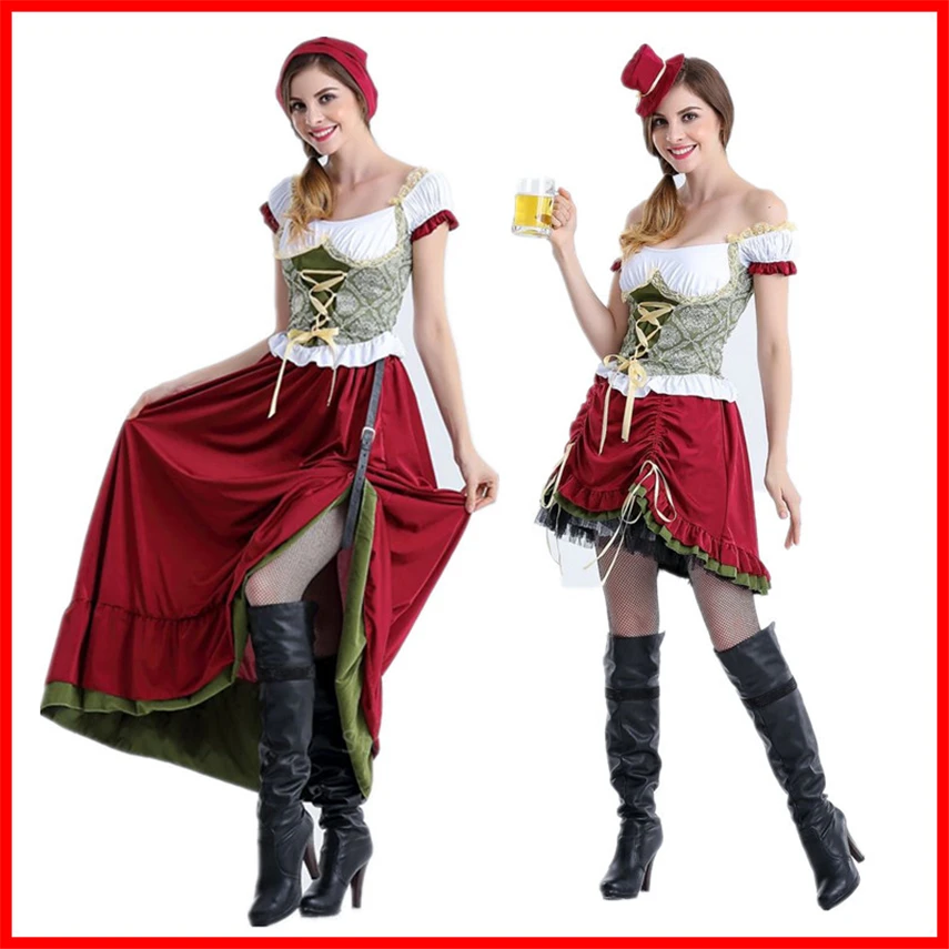 Немецкая униформа для девочек на Октоберфест Женский костюм косплея Хэллоуин