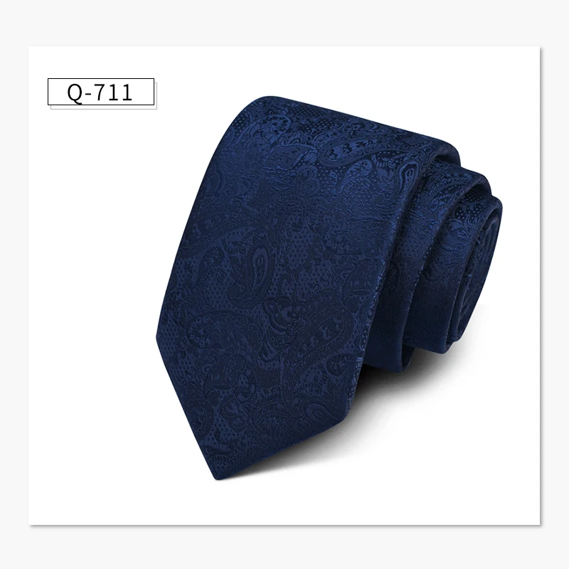 Kaidvll Business Necktie Men Ties 7cm Blue Color For Skinny Tie Wedding Dress Fashion Shirt Accessories | Аксессуары для одежды