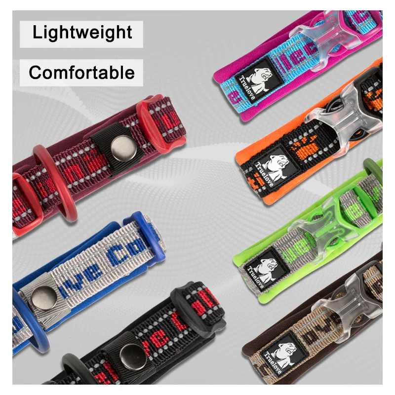 Светоотражающий ошейник Truelove для домашних животных нейлоновый Duraflex пряжка