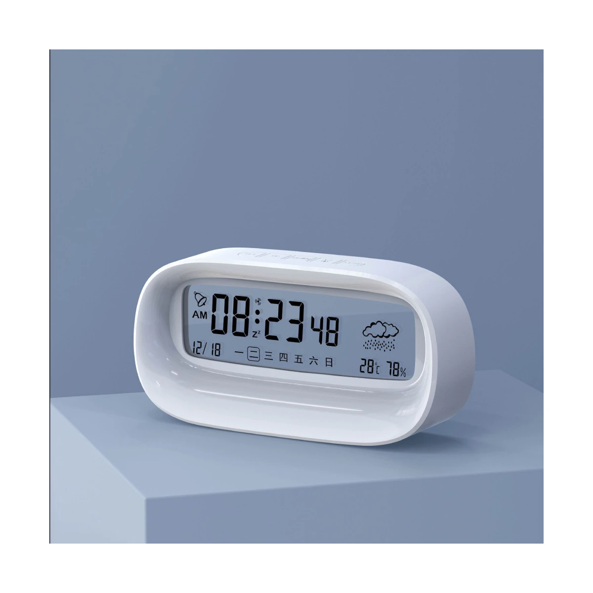 

Multifunctional electronic digital alarm clock alarm clock time temperature calendar snooze led table modern design
