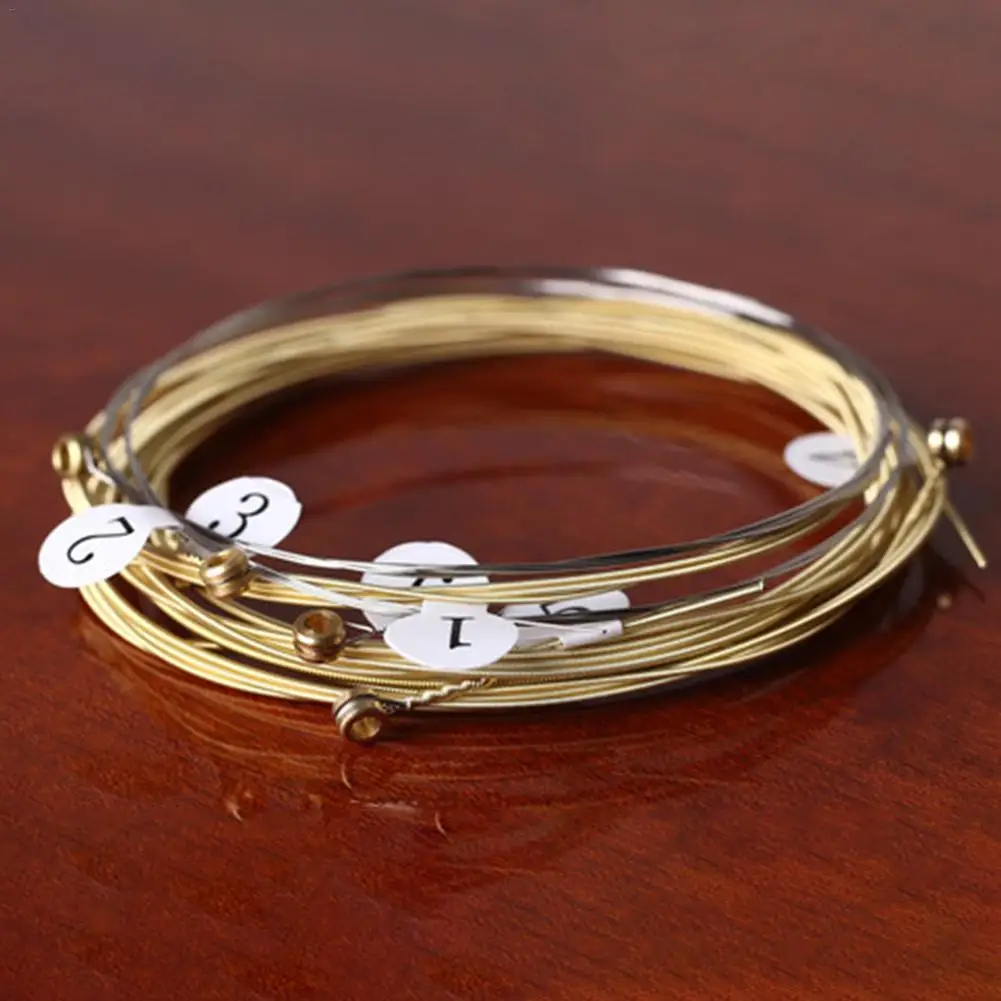 6 шт./компл. акустическая гитара латунная шестиугольная стальная сердцевина