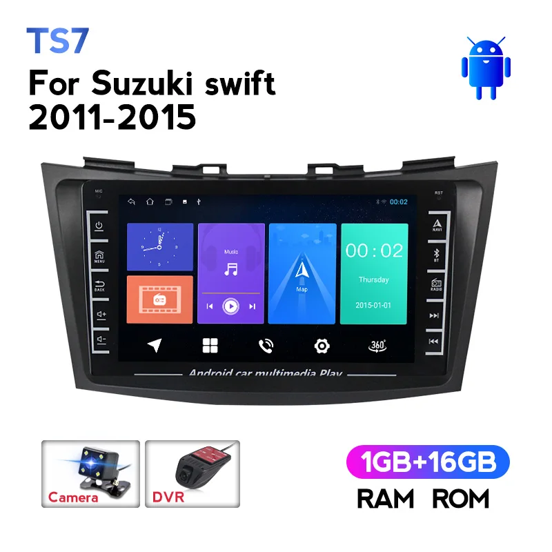 

2.5D IPS экран 2Din Android автомобильный радиоприемник DVD-плеер для Suzuki Swift 2015 2014 2013 2012 2011 Автомобильный стерео Мультимедиа 1280*720 WIFI