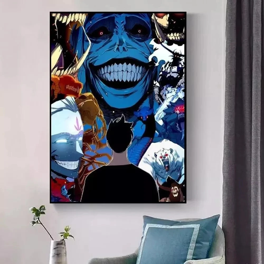 

Solo Leveling Anime Canvas Painting Modern Poster Nordic Style HD Print Modular Wall Art Picture Living Room Home Decor Frame