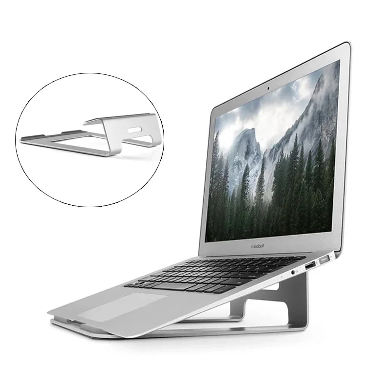 

Universal Aluminum Air Cooling Stand suit for 10-17 inch laptop Table Desktop Bracket for Macbook with Cable management Anti-ski