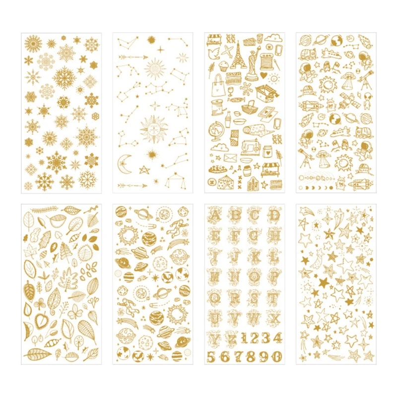 

8 Sheets UV Epoxy Resin Filling Material DIY Crafts Jewelry Making Filler Stickers Resin Mold Decorative Lables HX6F