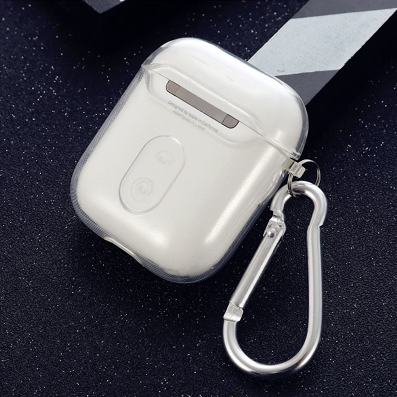 clear Чехол для Airpods Силиконовый ТПУ прозрачный чехол для наушников Air Pods 2 1 протектор кристально чистый чехол Funda для Earpods чехол - Цвет: clear