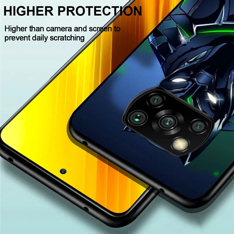 

Black Panther Marvel Avengers Super Hero For Xiaomi Poco C3 M3 M2 X3 NFC X2 F3 F2 F1 Mi Play Mix 3 A3 A2 Lite Pro Phone Case