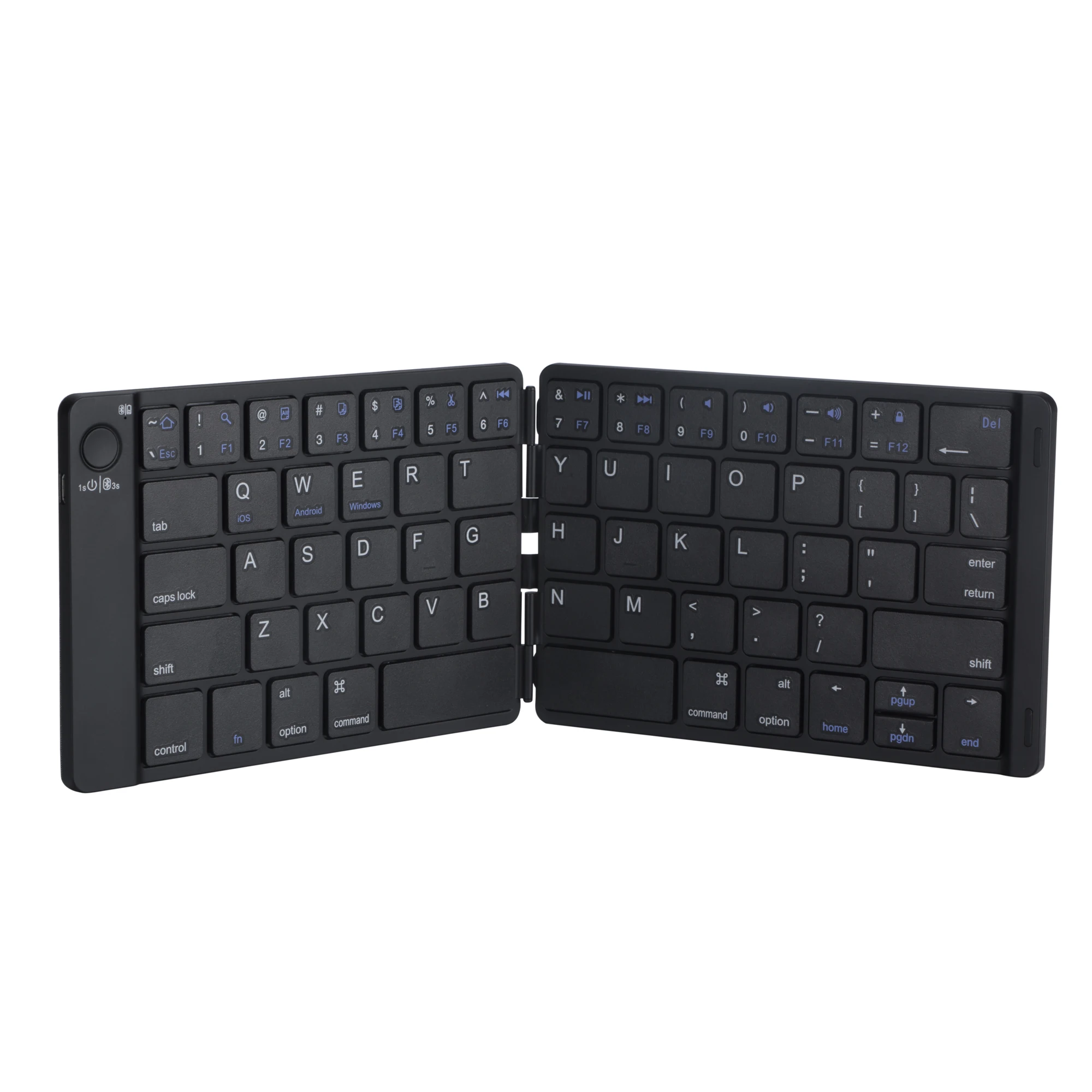Foldable Bluetooth Keyboard Portable Wireless Rechargeable Full Size Ultra Slim Folding Compatible IOS Android |