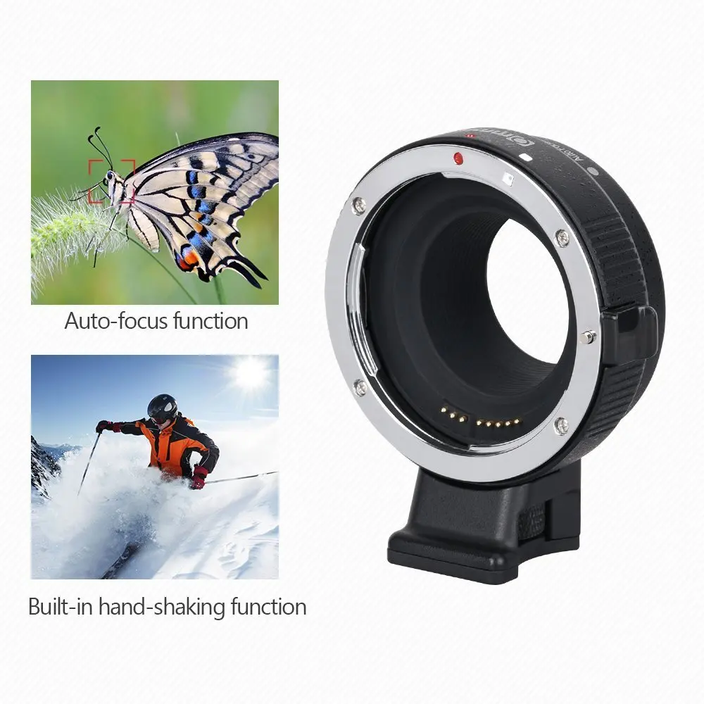 Commlite EF-EOS M Адаптер для крепления объектива с автофокусом для объектива Canon EF/EF-S для беззеркальной камеры Canon EOS M M2 M3 M5 M6 M10 M50 M100