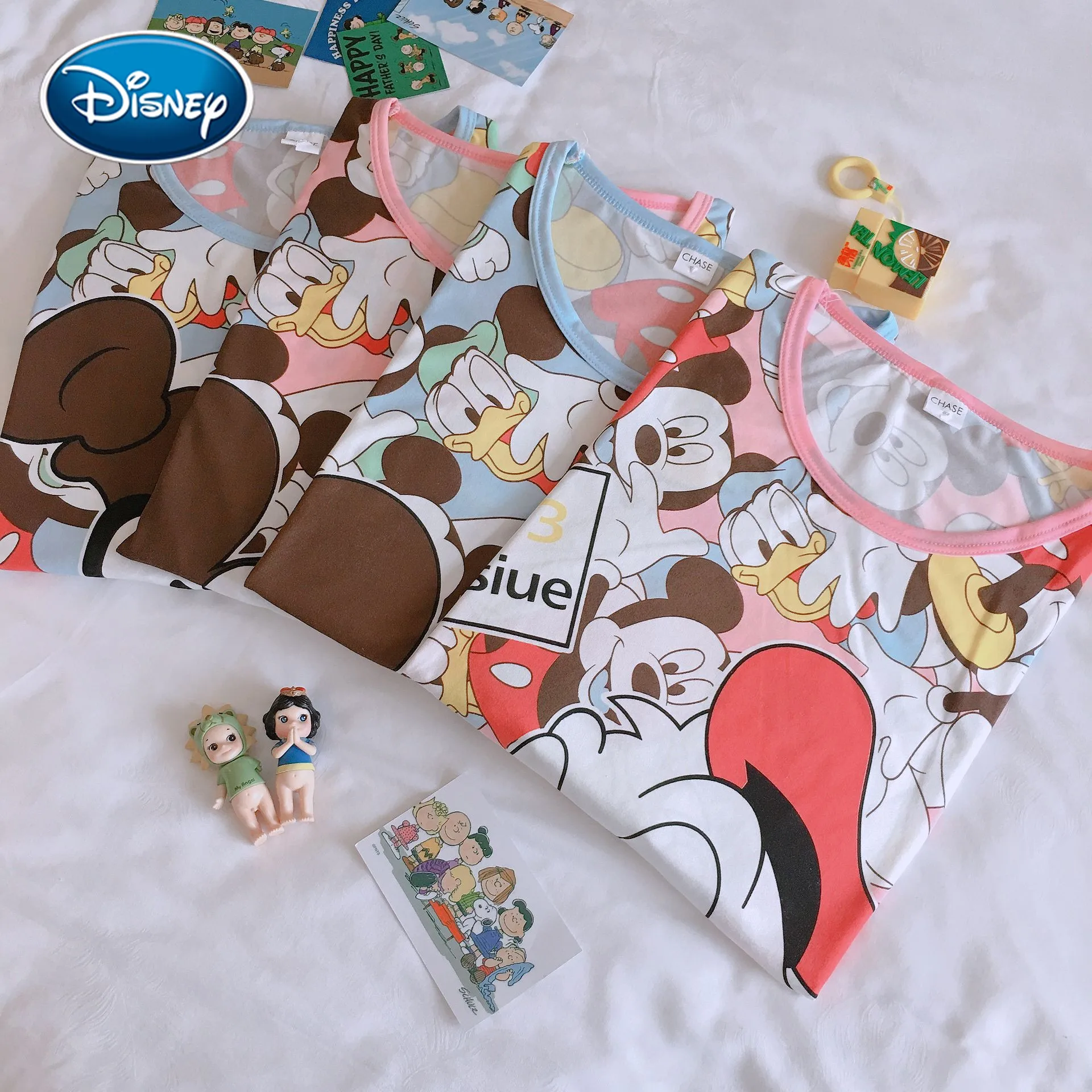

Disney Cartoon Mouse Minnie Print Night Dress New Women Nightgown Loose Short sleeve Sleepshirts Nightdress lovely Nightie