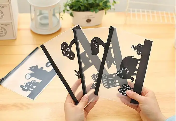 Ellen Brook, 1 шт., корейская мода, канцелярские товары, милые Kawaii животные, креативный ПВХ карандаш, сумка для получения, школьные офисные принадлежности