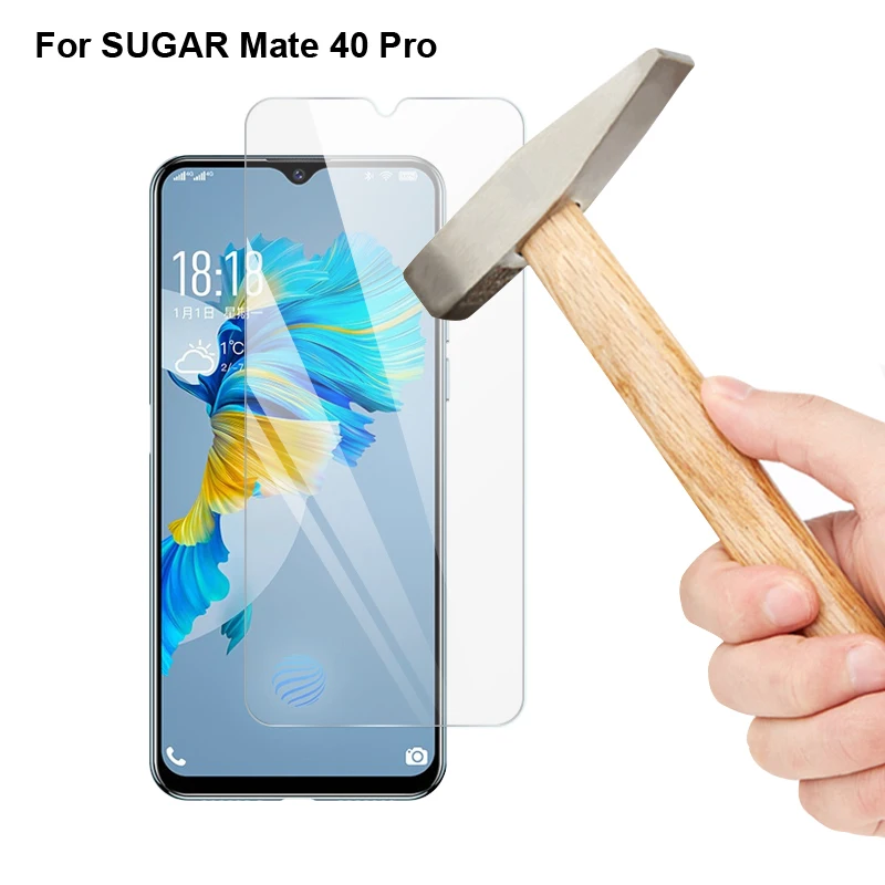 

2PCs Tempered Glass For SUGAR Mate 40 Pro Screen Protector Film Glass For SUGAR Mate40 Pro Tough Protection Glass Cover 40Pro