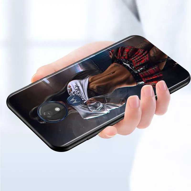 

Sexy Sleeve Tattoo Girl for Motorola G9 G8 G E7 E6 One Play Marco Hyper Fusion Stylus Power Edge Plus Black Phone Case