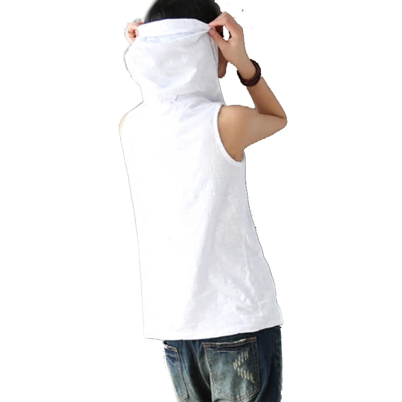 Футболка женская с капюшоном хлопковая модная повседневная Свободная майка без
