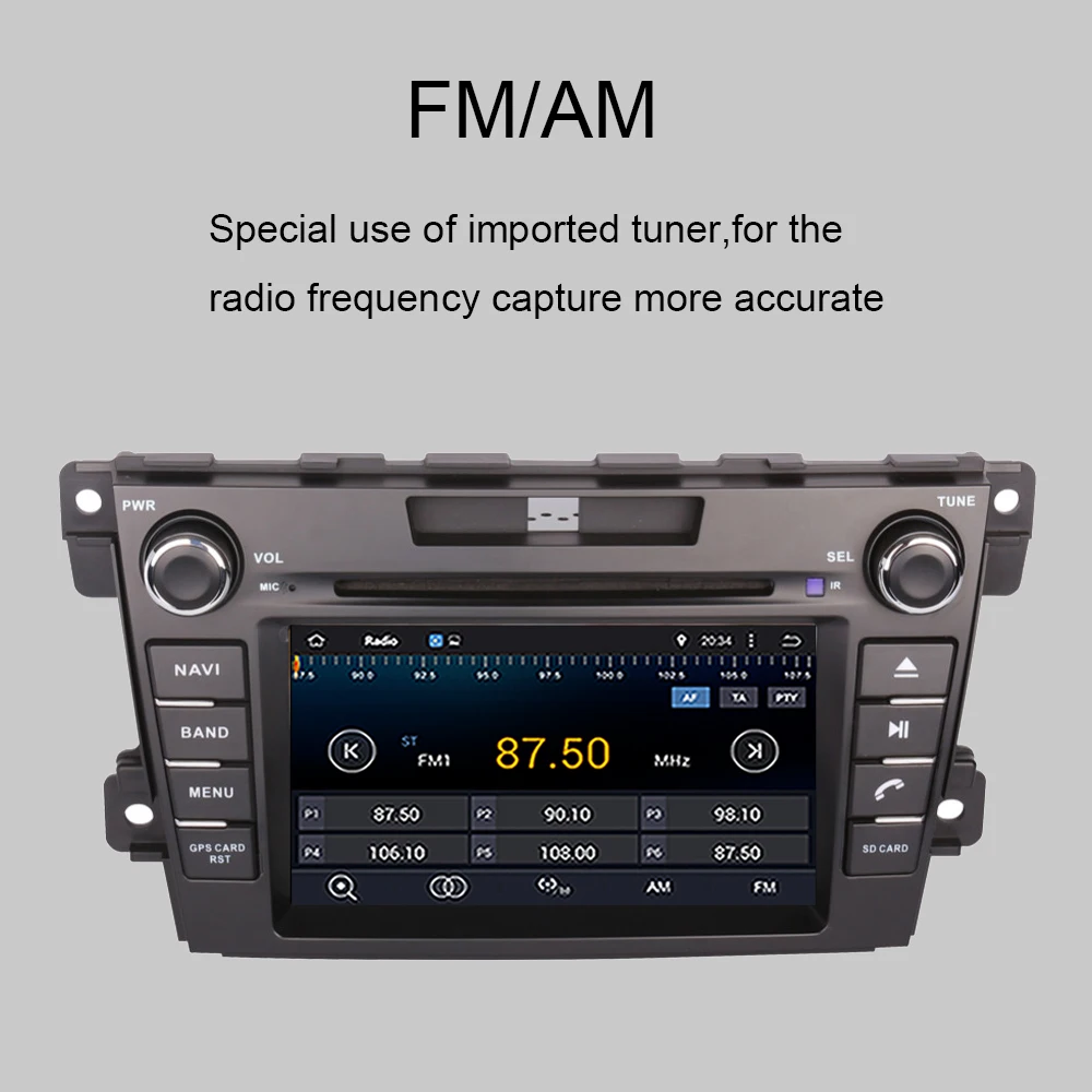 Автомобильный мультимедийный DVD-плеер на Android 10 0 2 Din GPS-навигация для Mazda CX-7 2007-2022