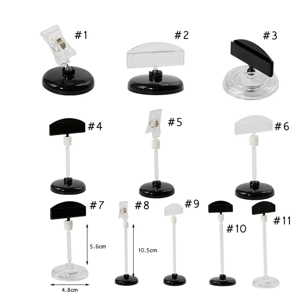 

Black Plastic Price Tag Snap Sign Holder Stand