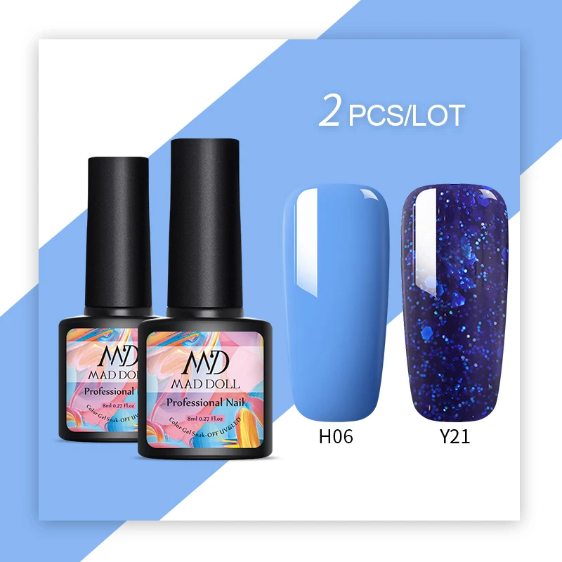 Set 27 MAD кукла УФ набор гель-лаков для ногтей с блестками, телесный, розовый, Гель-лак для ногтей, Лаки! полупостоянная блестки гель лак для ногтей 2/1 шт - Цвет: Set 27