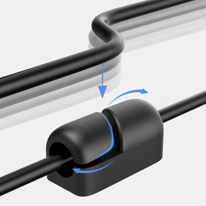 USB держатель кабеля для передачи данных защитный органайзер проводов на липучке