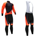 Зимняя командная оранжевая веломайка 20D, велосипедные брюки, костюм, одежда для велоспорта, термальная флисовая Спортивная одежда для велоспорта