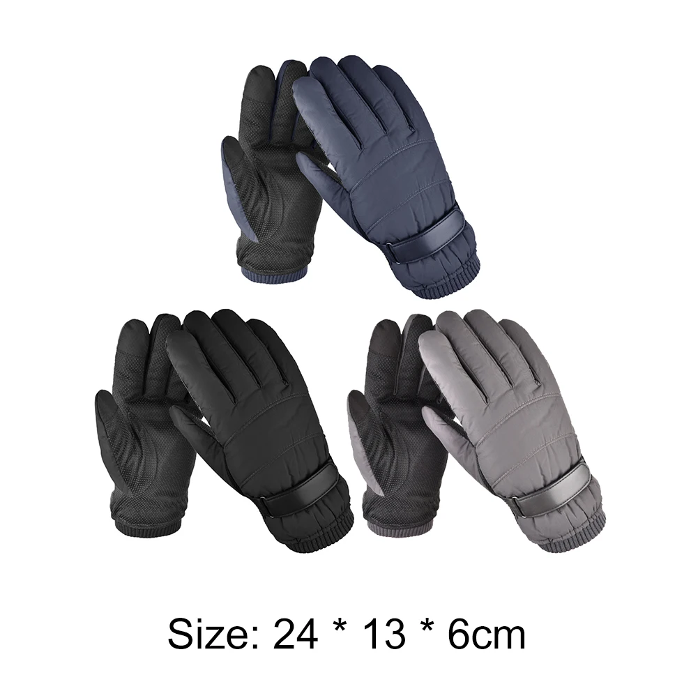 

1 Pair Winter Cycling Skiing Gloves Touch Screen Thicken Fleece Cold Warm Waterproof Gloves Outdoor Sports Riding Equipment