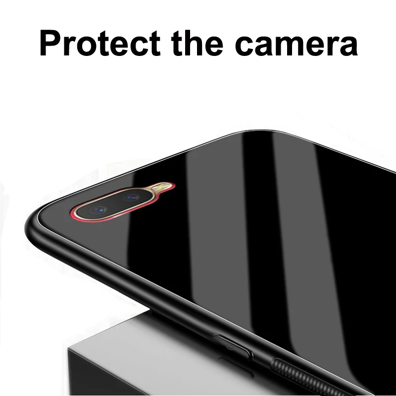 Для OPPO RX17 Neo case 6," Звездное небо закаленное стекло+ края из ТПУ тонкий жесткий чехол для OPPO RX17Neo бампер RX 17 Neo чехлы