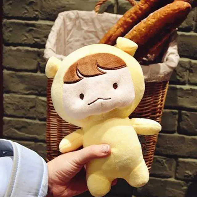 BaekHyun Yellow Корейская кавайная плюшевая кукла, игрушки, мягкая игрушка ручной работы, плюшевые игрушки из мультфильмов, кукла из мягкого полипропиленового хлопка, мягкие куклы ручной работы, плюшевые вееры, подарки - Цвет: BaekHyun Yellow