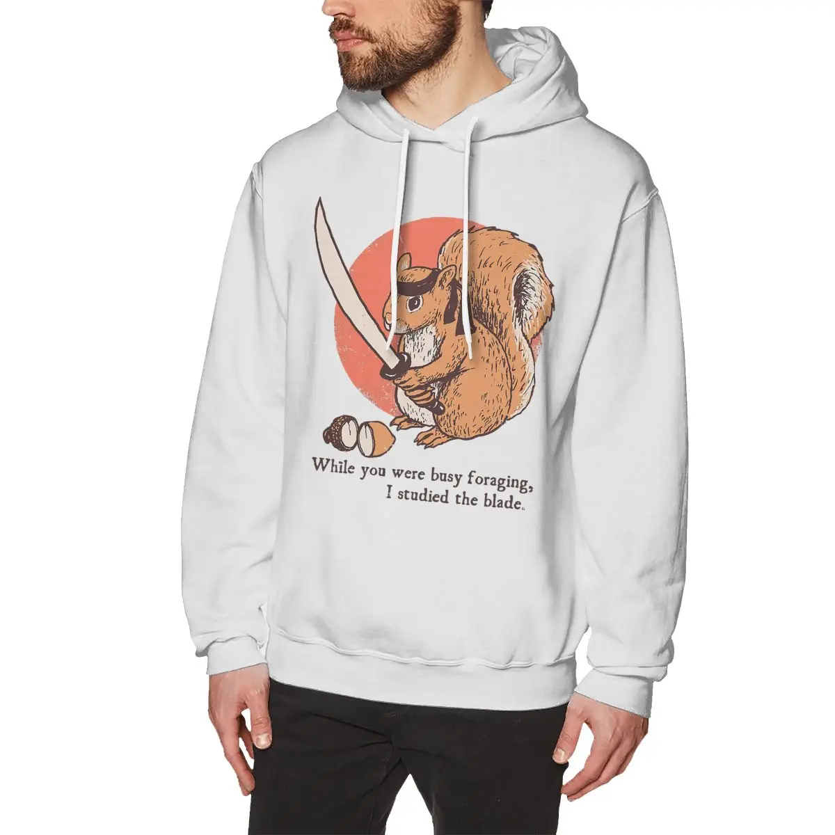 

Squirrel Blade Man Sweatshirt 100% Cotton Casual Hoodies Classic Fit Hooded Tops