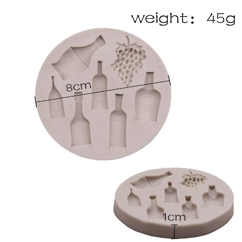 2 шт бутылки вина винограда силиконовая форма diy Инструменты для выпечки шоколада