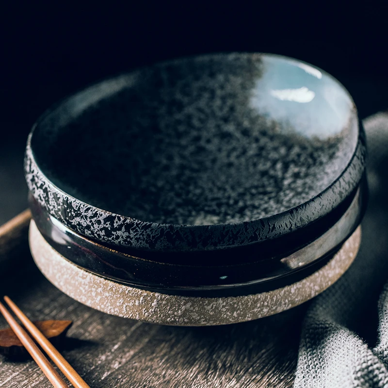 Толстая Красивая тарелка глубокое гнездо фарфоровая креативная японская