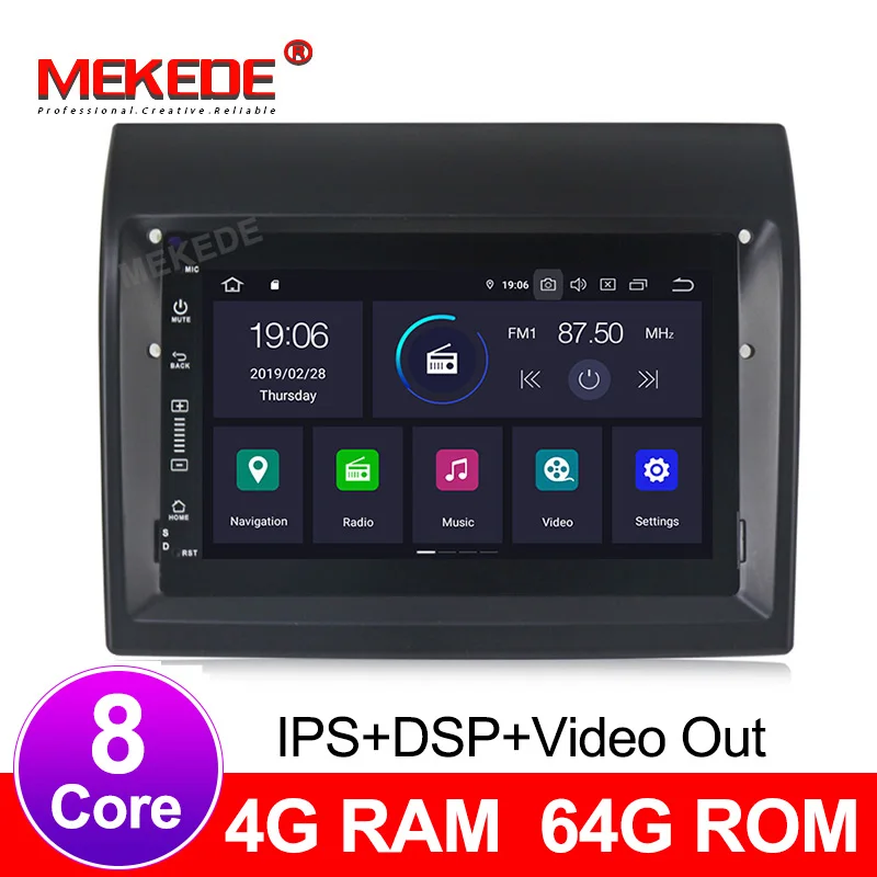 IPS DSP Android 9 0 Автомобильный мультимедийный dvd плеер для Fiat Ducato Citroen Jumper Peugeot Boxer GPS