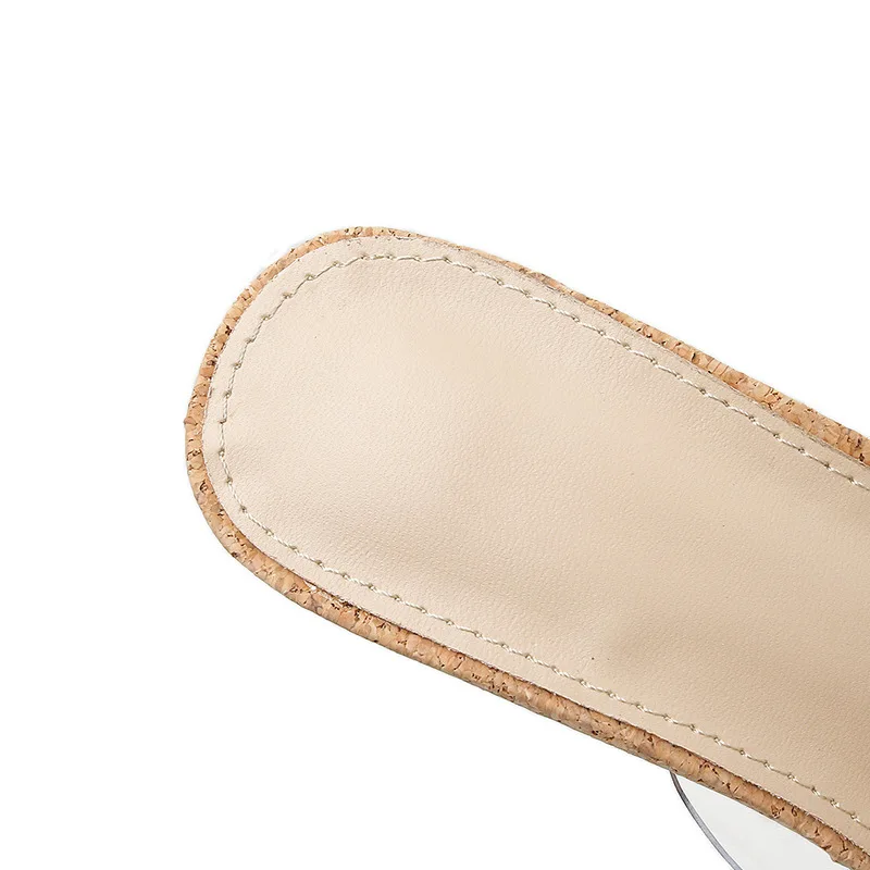 LTARTA/женские пикантные Босоножки на каблуке Популярные Стильные тапочки из ПВХ с