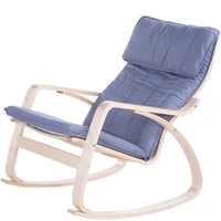 simple modern rocking chair recliner chair lazy pregnant women chair solid wood lounge balcony old man nap chairs living room