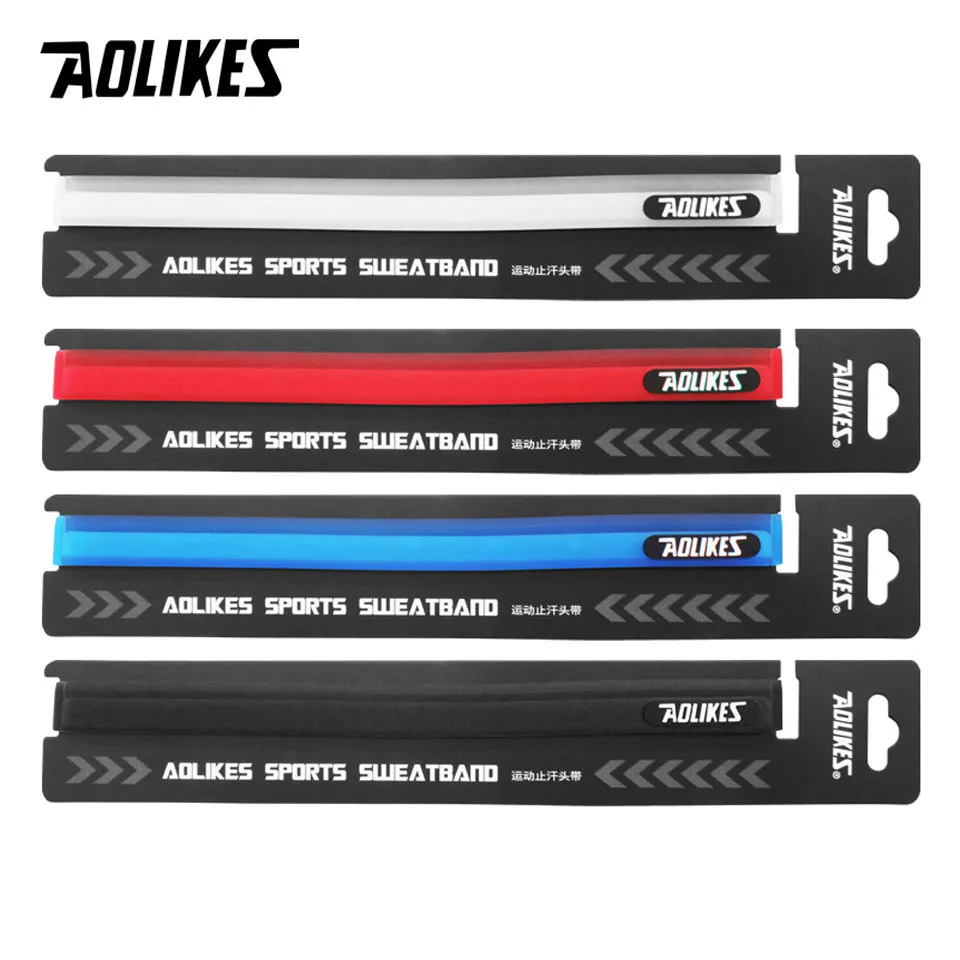 AOLIKES силиконовый направляющий впитывает пот и повязка на голову sweatband эластичные