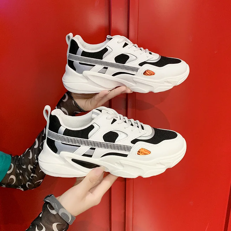 Женские спортивные кроссовки Новинка осени 2019 для бега дышащая старая обувь